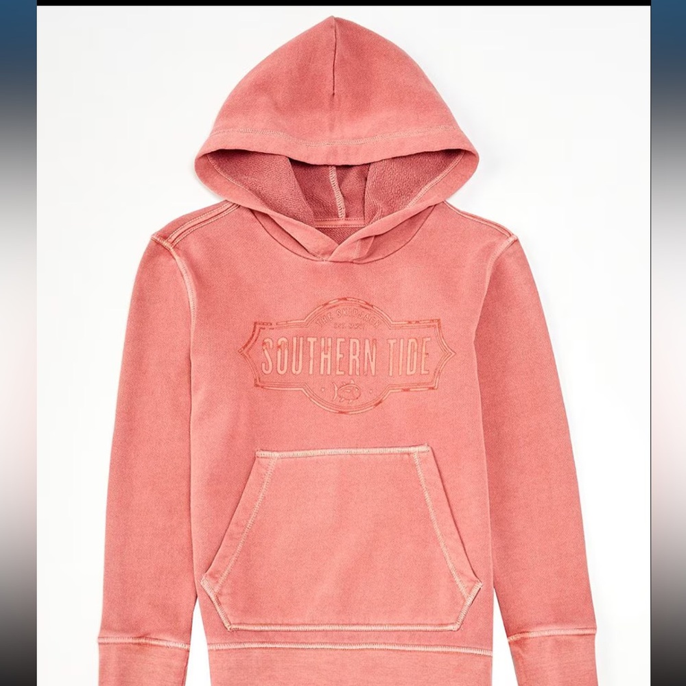 NWT Southern Tide Dusty Coral hoodie. Youth Large.